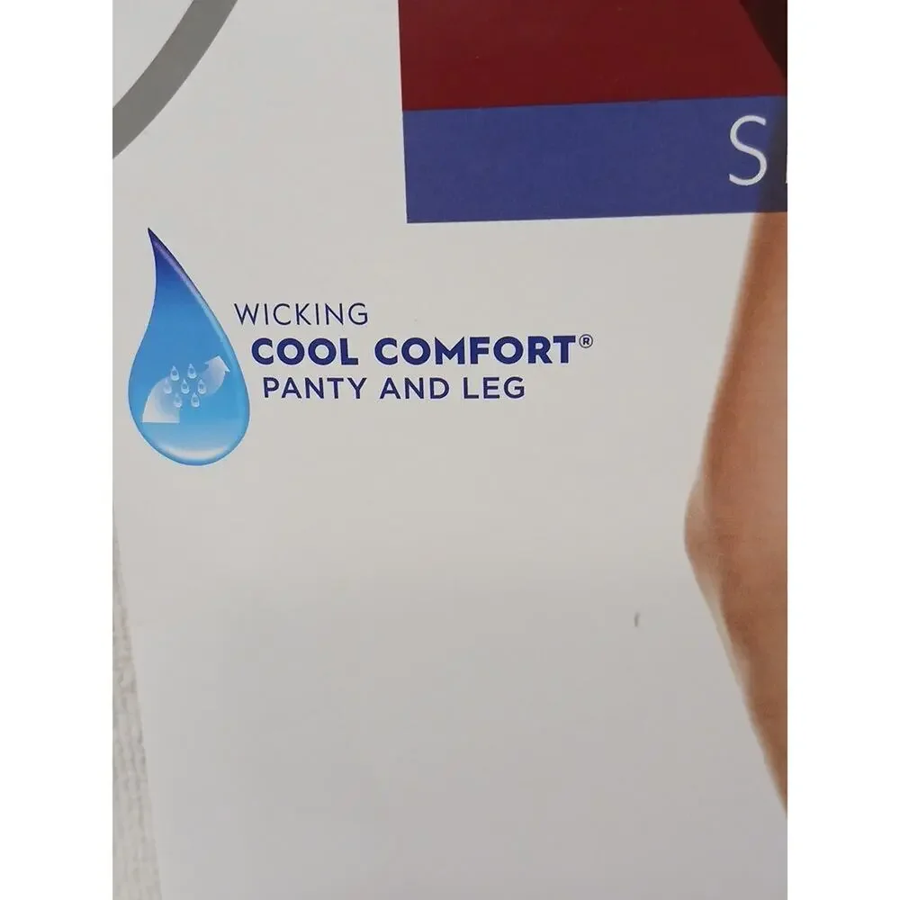 Discontinued Hanes Silky Sheer Cool Comfort WICKING Pantyhose Sz CD Little Color